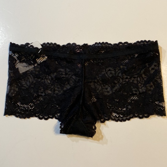 NWT Tracy cheeky boy shorts(?) hipsters(?) black lace panties NEW - Picture 6 of 9